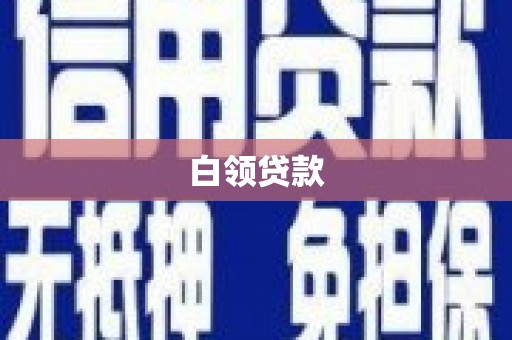 新建白领贷款