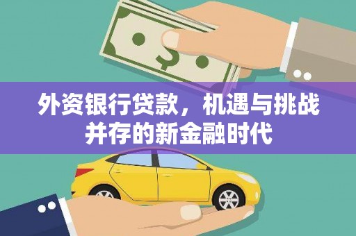 新建外资银行贷款，机遇与挑战并存的新金融时代