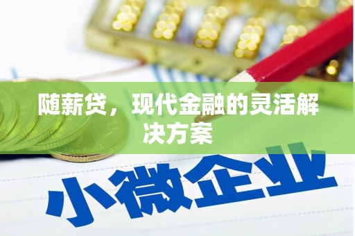 新建随薪贷，现代金融的灵活解决方案
