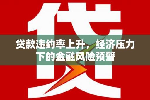 新建贷款违约率上升，经济压力下的金融风险预警