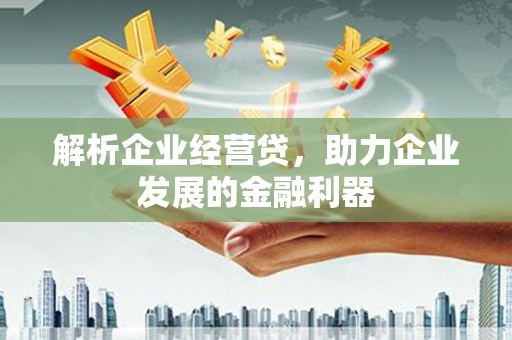新建解析企业经营贷，助力企业发展的金融利器