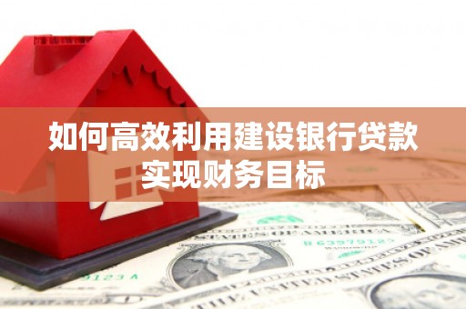 新建如何高效利用建设银行贷款实现财务目标