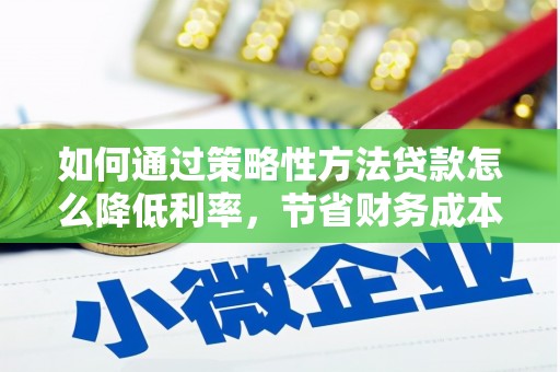 新建如何通过策略性方法贷款怎么降低利率，节省财务成本