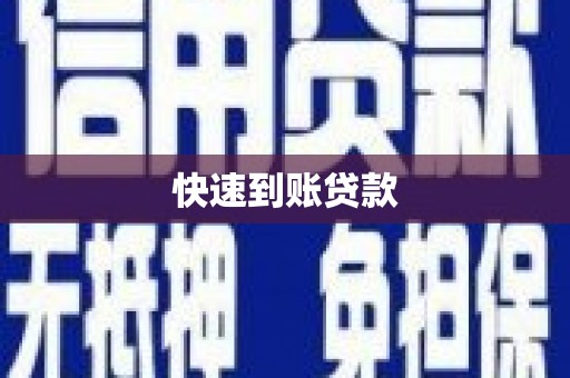 新建快速到账贷款