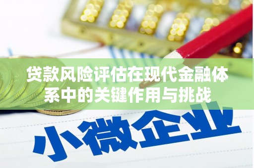 新建贷款风险评估在现代金融体系中的关键作用与挑战