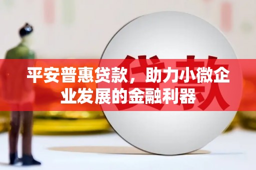 新建平安普惠贷款，助力小微企业发展的金融利器