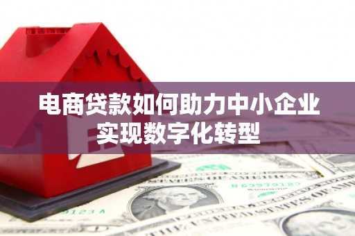 新建电商贷款如何助力中小企业实现数字化转型