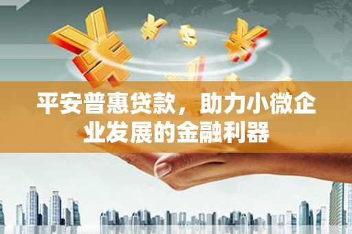新建平安普惠贷款，助力小微企业发展的金融利器