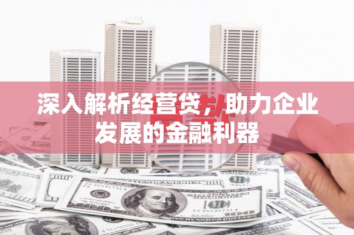 新建深入解析经营贷，助力企业发展的金融利器