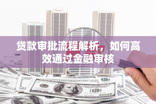新建贷款审批流程解析，如何高效通过金融审核