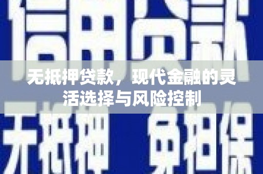 新建无抵押贷款，现代金融的灵活选择与风险控制