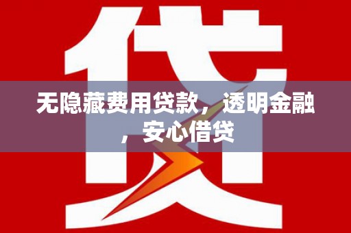 新建无隐藏费用贷款，透明金融，安心借贷