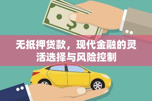新建无抵押贷款，现代金融的灵活选择与风险控制