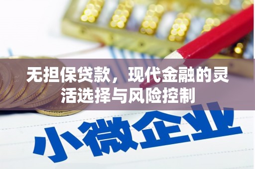新建无担保贷款，现代金融的灵活选择与风险控制