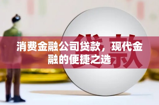 新建消费金融公司贷款，现代金融的便捷之选