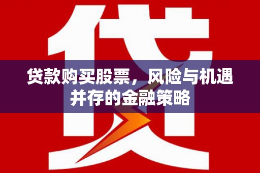 新建贷款购买股票，风险与机遇并存的金融策略