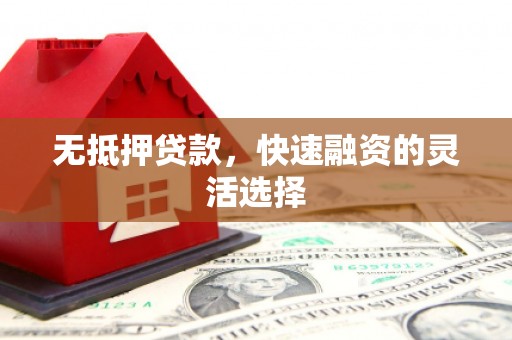 新建无抵押贷款，快速融资的灵活选择