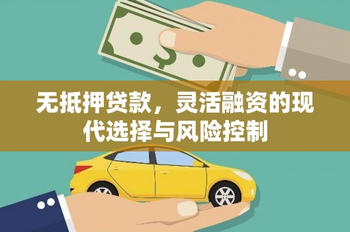 新建无抵押贷款，灵活融资的现代选择与风险控制
