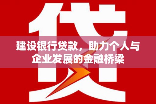 新建建设银行贷款，助力个人与企业发展的金融桥梁