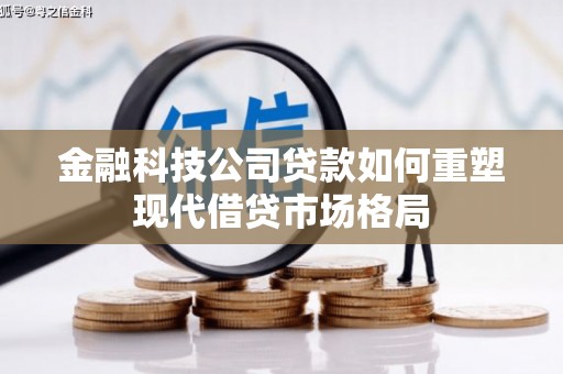 新建金融科技公司贷款如何重塑现代借贷市场格局
