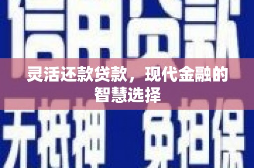 新建灵活还款贷款，现代金融的智慧选择