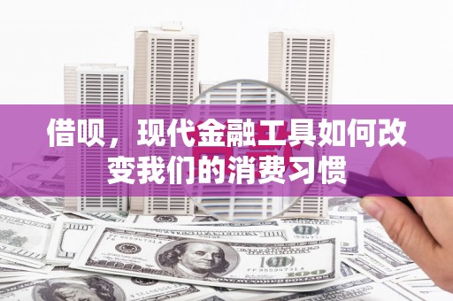 新建借呗，现代金融工具如何改变我们的消费习惯