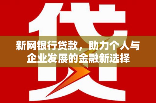 新建新网银行贷款，助力个人与企业发展的金融新选择