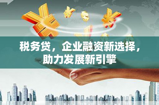 新建税务贷，企业融资新选择，助力发展新引擎