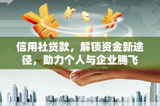新建信用社贷款，解锁资金新途径，助力个人与企业腾飞