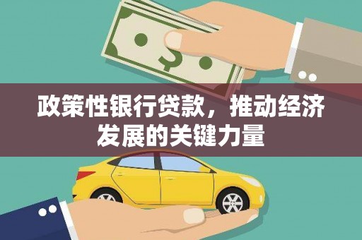 新建政策性银行贷款，推动经济发展的关键力量