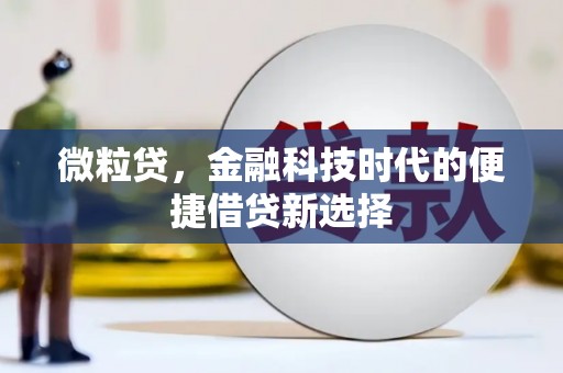 新建微粒贷，金融科技时代的便捷借贷新选择