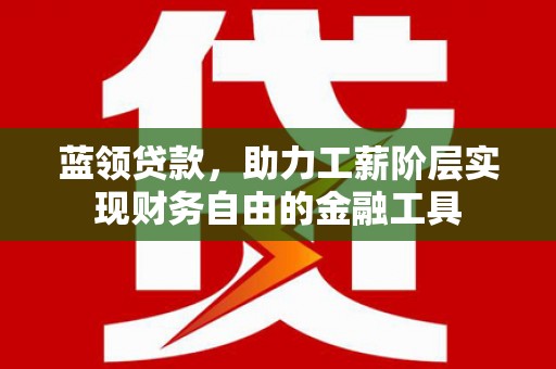 新建蓝领贷款，助力工薪阶层实现财务自由的金融工具